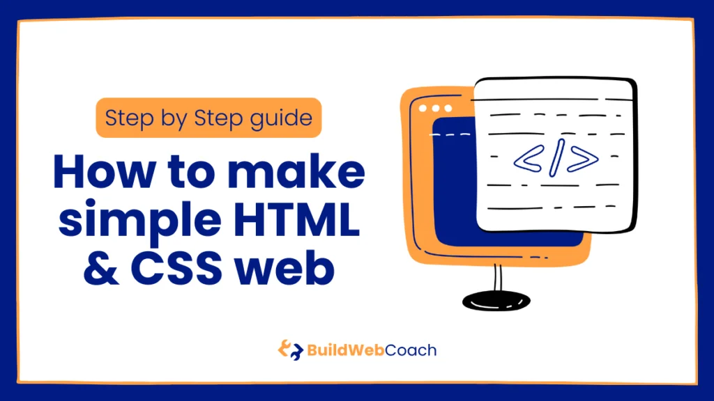 How to make simple HTML and CSS web (illustrative image)